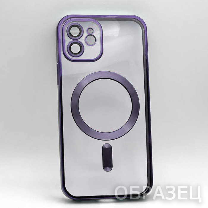 iPhone 13 Mini. Накладка, Simple Mag Camera, силикон, фиолетовый