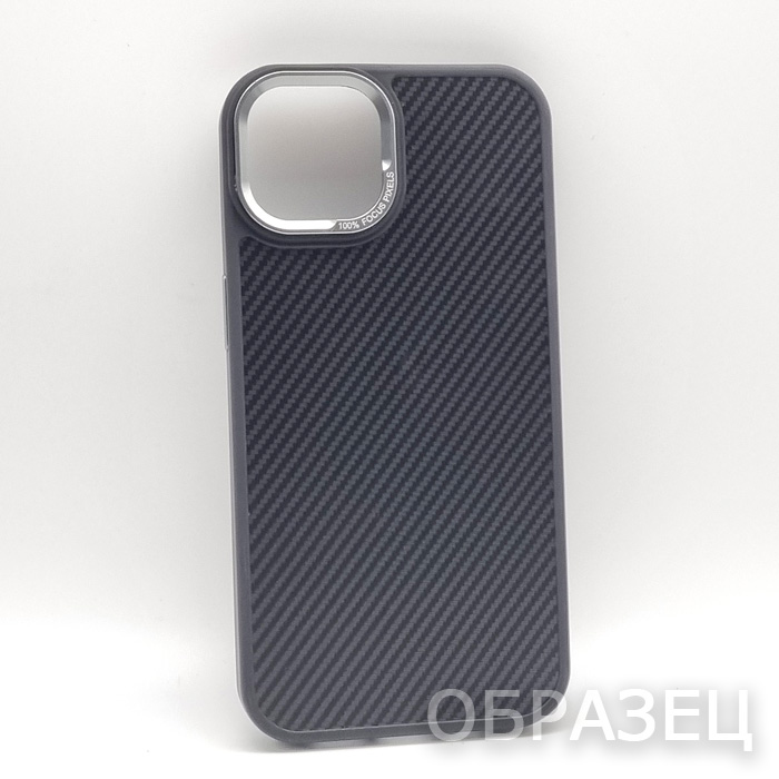 iPhone 13 Pro Max. Накладка, Focus Carbon TPU Mag, черный