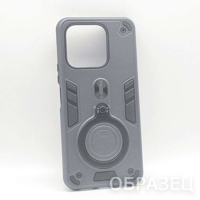 iPhone 13 Pro Max. Накладка, New Hybrid Big Ring, серый
