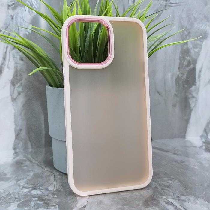 iPhone 13 Pro Max. Накладка, BST Rock Matte Camera Edge, светло-розовый