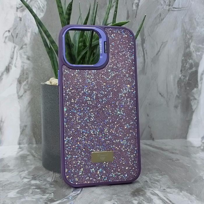 iPhone 13 Pro Max. Накладка, Support Camera Diamond, камера-подставка, фиолетовый