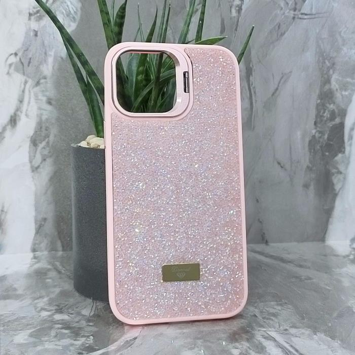 iPhone 13 Pro Max. Накладка, Support Camera Diamond, камера-подставка, розовый