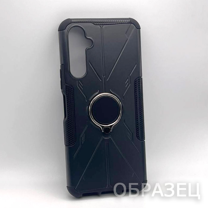 Tecno Pova 2. Накладка, Hybrid Armor Ring, черный