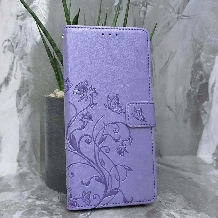 Xiaomi Redmi 10. Книжка, бабочка и цветы, фиолетовый