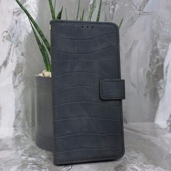 Xiaomi Redmi 10. Книжка, Classic Croc Leather, черный