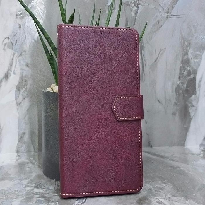 Xiaomi Redmi 10. Книжка, Classic Simple Leather, бордовый
