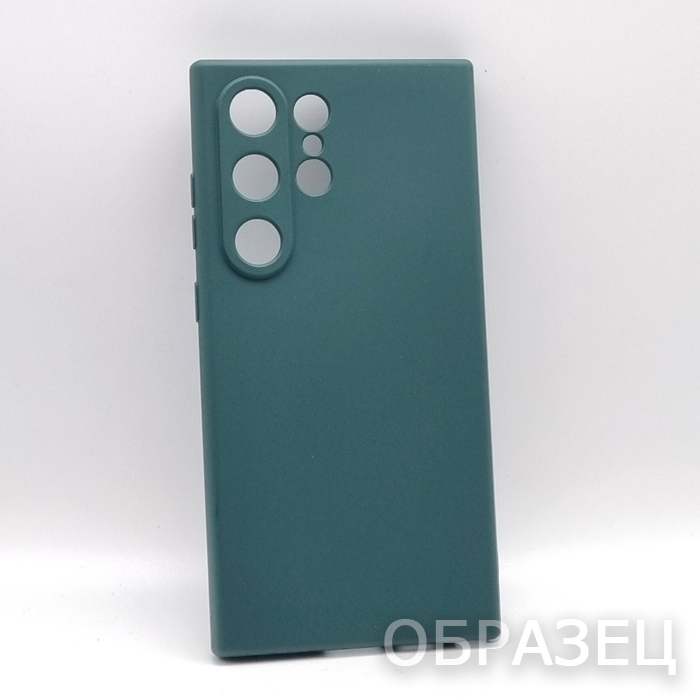 Samsung M52. Накладка, Silicone Cover, сине-зеленый