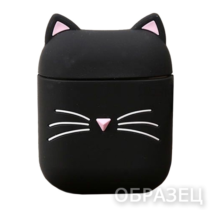 Чехол для Apple AirPods 3, Cat, черный