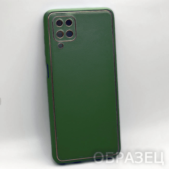 Samsung S21 FE. Накладка, Luxury Leather, темно-зеленый