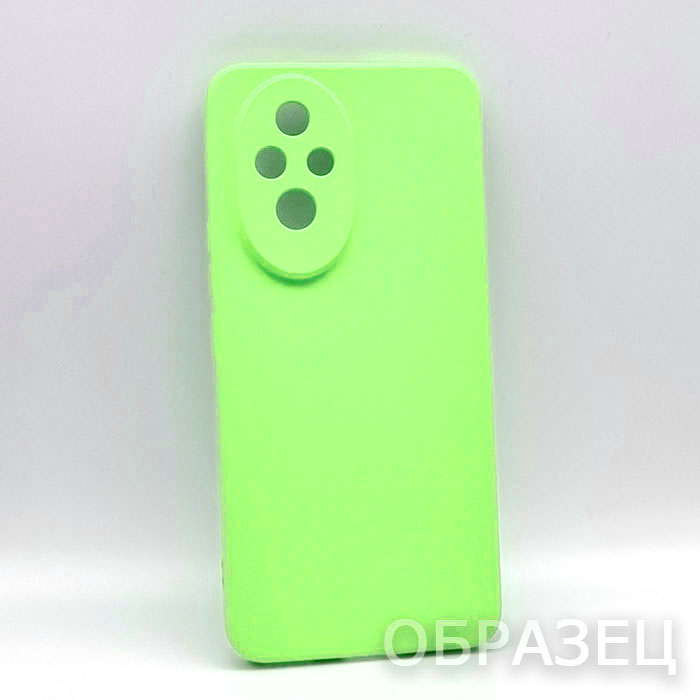 Samsung S21 FE. Накладка, Silicone Case Lite, ярко-зеленый