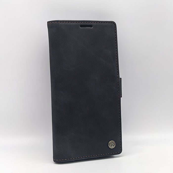 Samsung S22 Ultra. Книжка, Caseme, магнит сбоку, черный