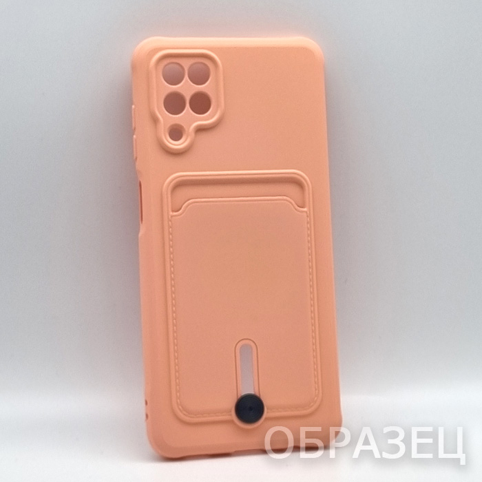 Samsung A53. Накладка, Soft Card Slide, персиковый