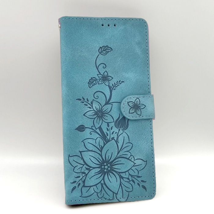 Tecno Spark 8C/Spark Go 2022/Spark 9. Книжка, Цветочный орнамент, бирюзовый