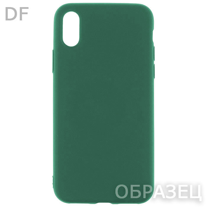 Itel A25. Накладка, DF, soft touch, зеленый