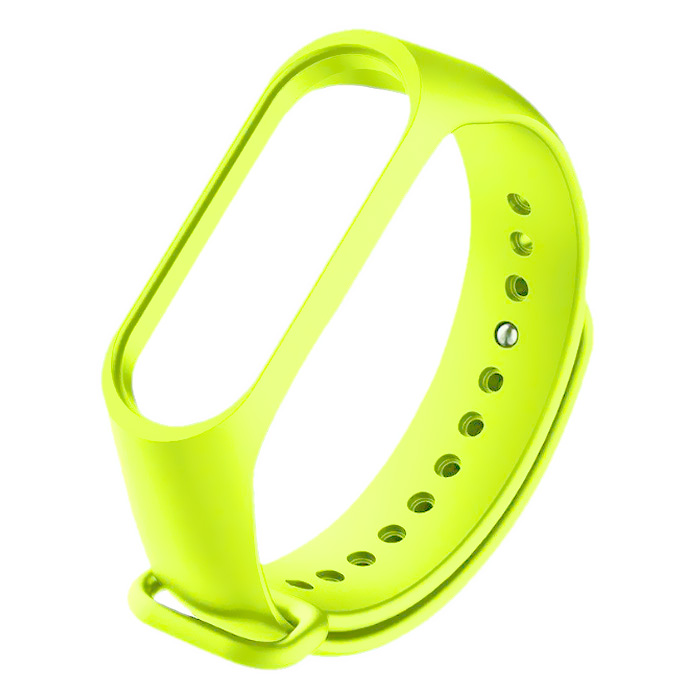 Xiaomi Mi Band 5/6/7. Ремешок, силиконовый, ярко-зеленый