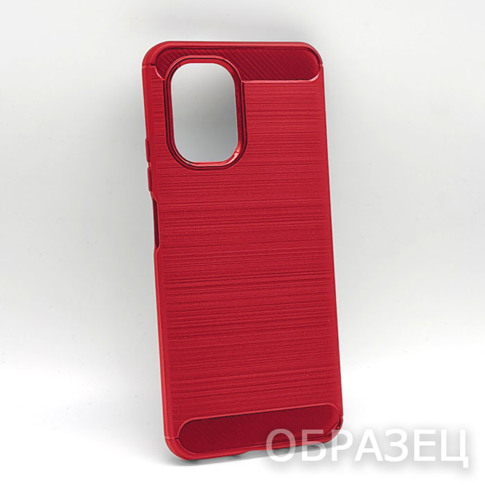 Realme C30/C30s/Narzo 50 Prime. Накладка, силикон, Rugged Armor, красный