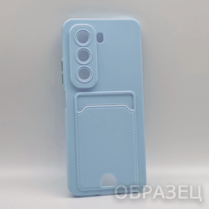 Realme C30/C30s/Narzo 50 Prime. Накладка, New Slim Card, серо-голубой
