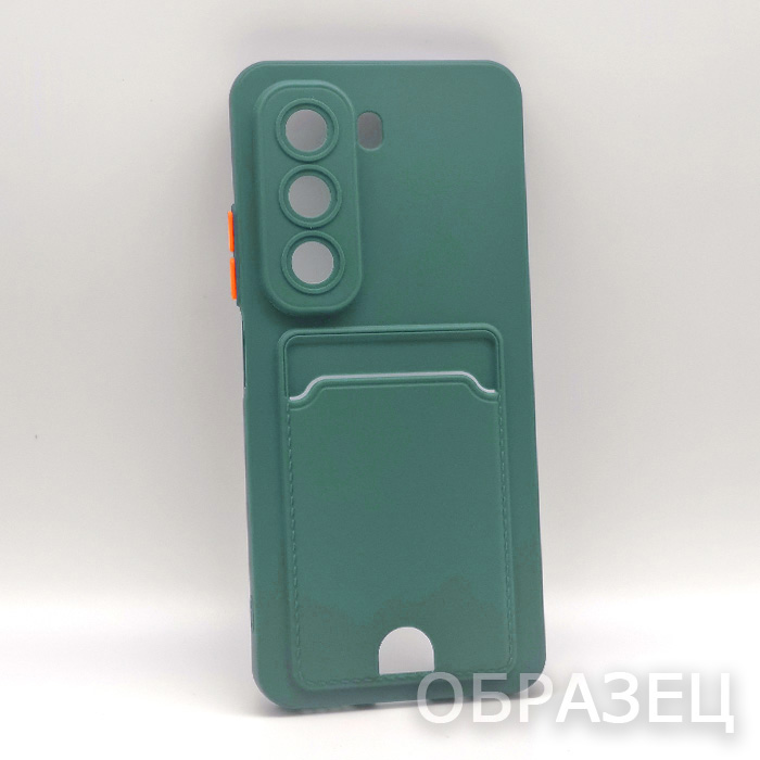 Realme C31. Накладка, New Slim Card, темно-зеленый