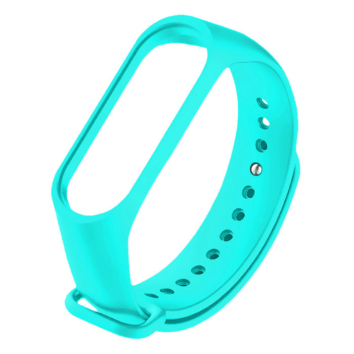 Xiaomi Mi Band 3/4. Ремешок, силиконовый, бирюзовый