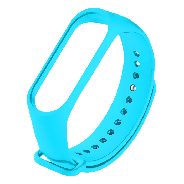 Xiaomi Mi Band 3/4. Ремешок, силиконовый, голубой