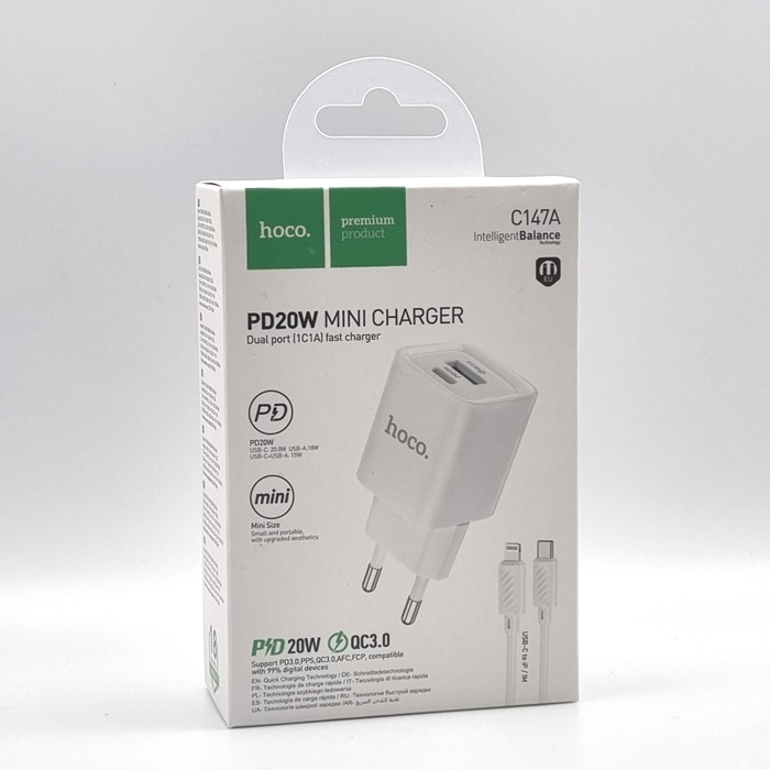 СЗУ Hoco C147A PD20W+QC TypeC Lightning