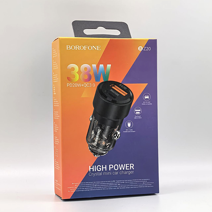 Зарядное в авто Borofone BZ20 PD20W+QC