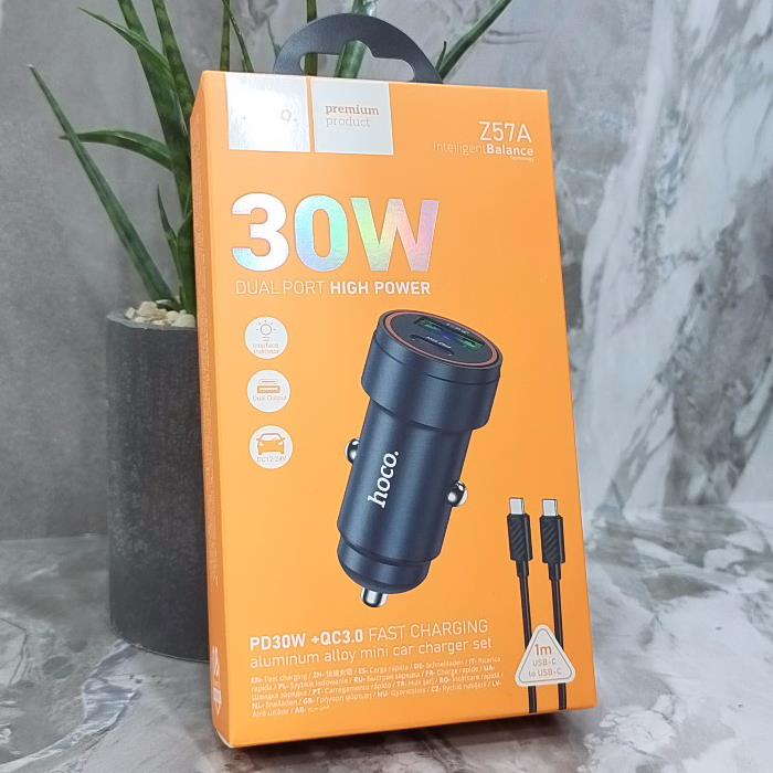 Зарядное в авто Hoco Z57A PD30W+QC TypeC TypeC