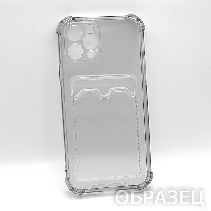 iPhone 14. Накладка, Armor TPU Card, темный прозрачный