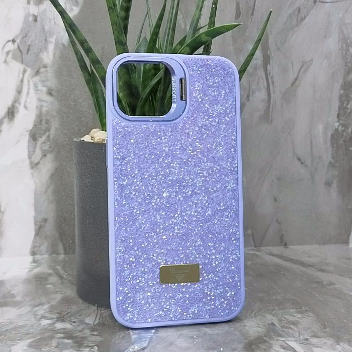 iPhone 14. Накладка, Support Camera Diamond, камера-подставка, сиреневый