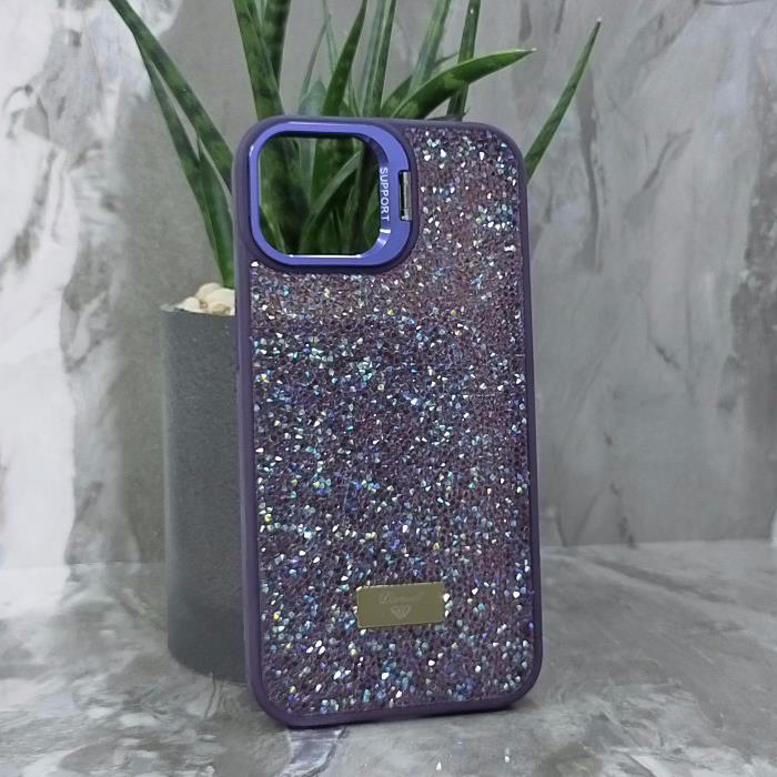 iPhone 14. Накладка, Support Camera Diamond, камера-подставка, фиолетовый