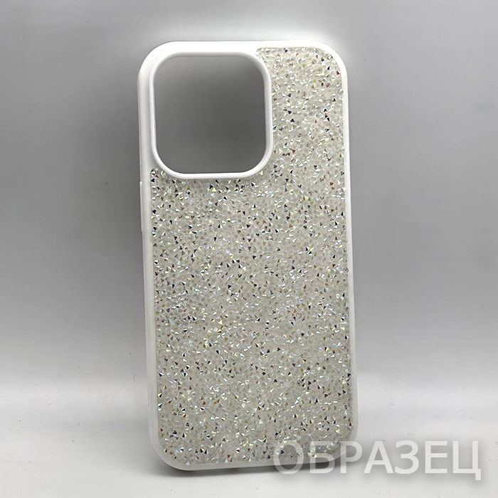 iPhone 14 Pro. Накладка, BST Many Diamonds, белый