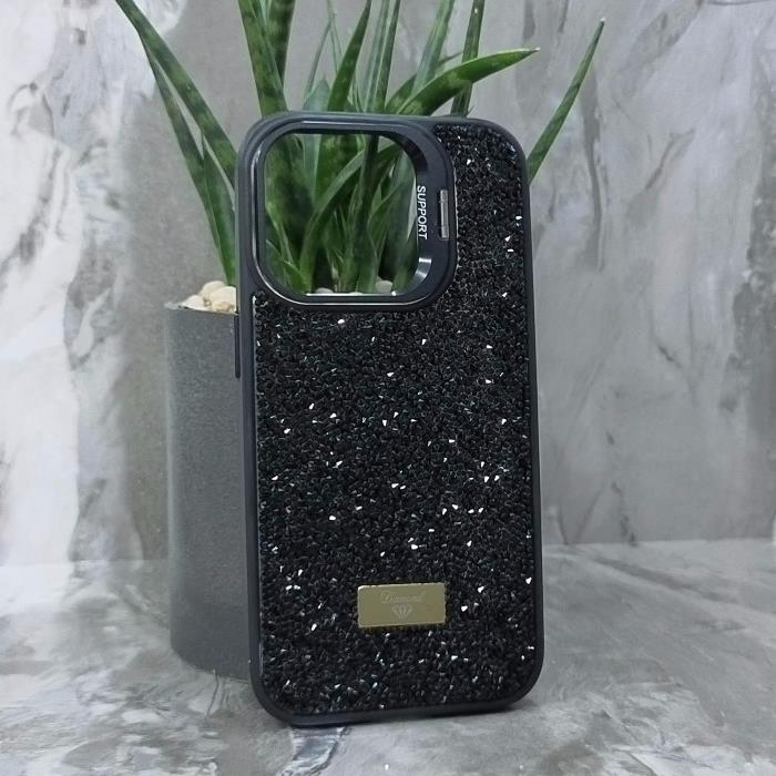 iPhone 14 Pro. Накладка, Support Camera Diamond, камера-подставка, черный