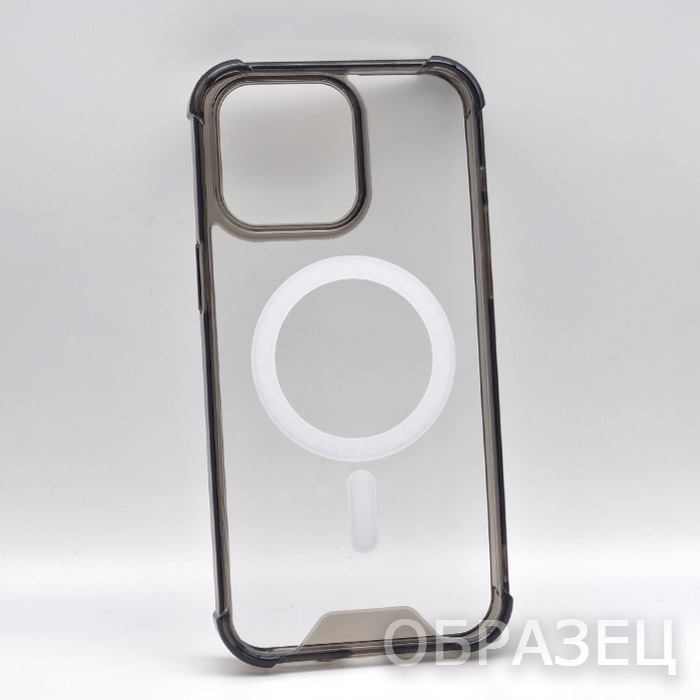 iPhone 14 Plus/15 Plus. Накладка, Clear Armor Mag, темный прозрачный