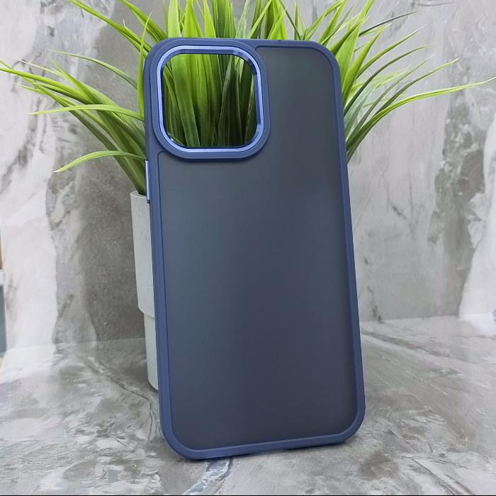 iPhone 14 Pro Max. Накладка, BST Rock Matte Camera Edge, темно-синий