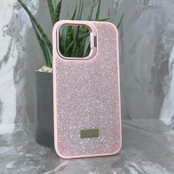 iPhone 14 Pro Max. Накладка, Support Camera Diamond, камера-подставка, розовый
