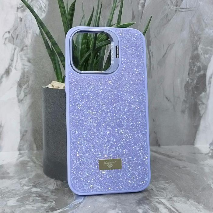 iPhone 14 Pro Max. Накладка, Support Camera Diamond, камера-подставка, сиреневый