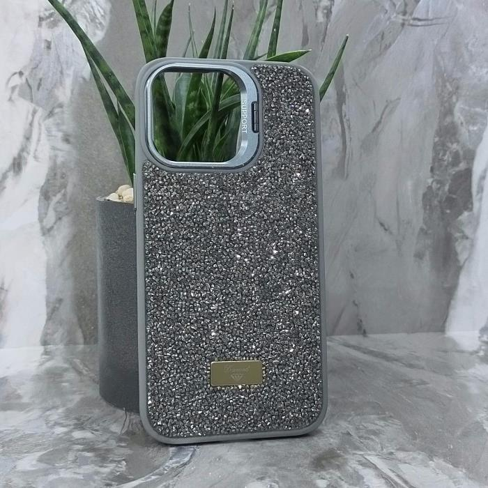 iPhone 14 Pro Max. Накладка, Support Camera Diamond, камера-подставка, серый