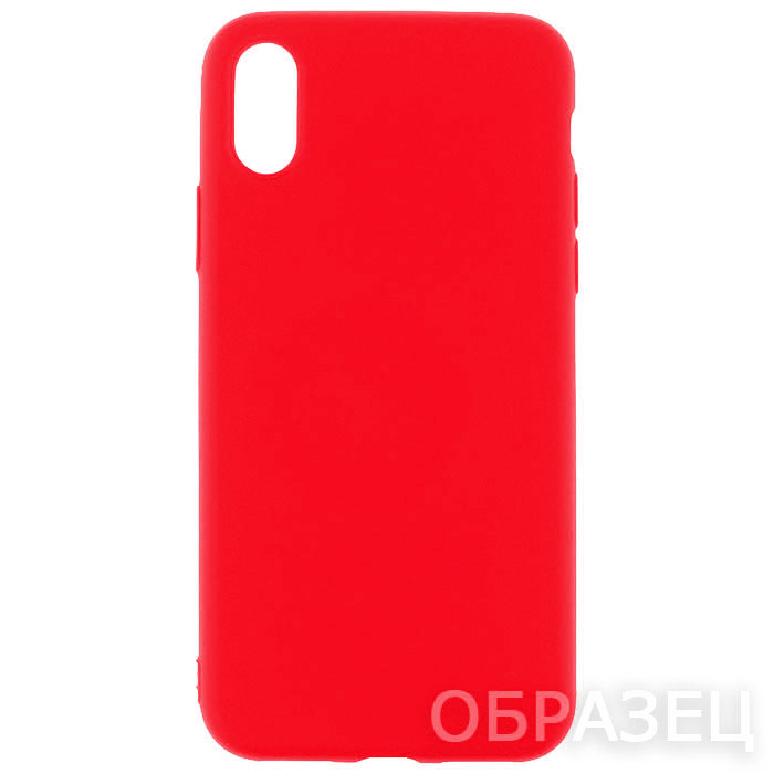Tecno Pop 6 Pro. Накладка, силикон, soft touch №2, красный