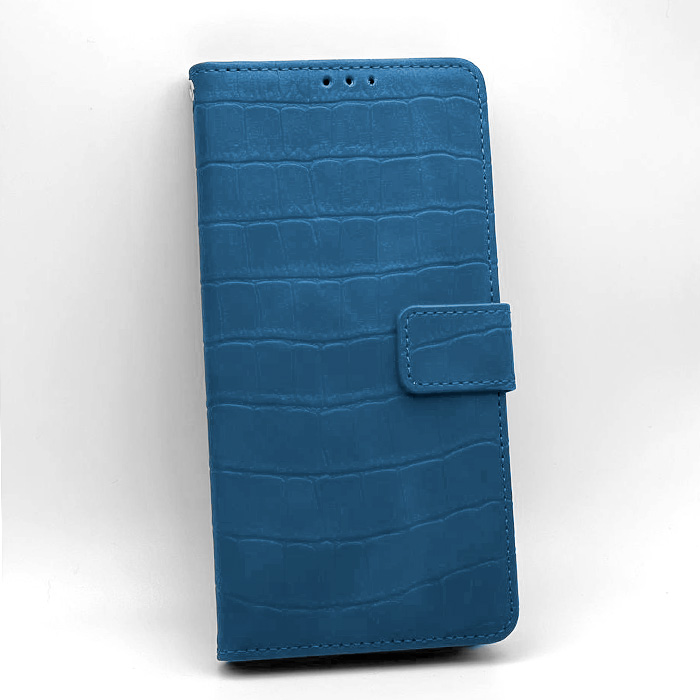 Tecno Pop 6 Pro. Книжка, Classic Croc Leather, синий