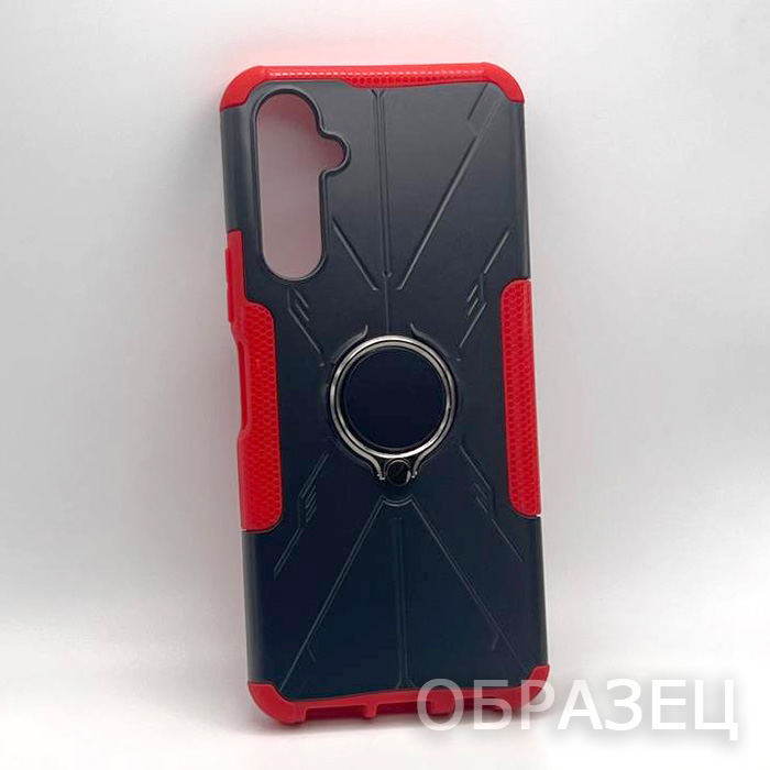 Tecno Pova Neo 2. Накладка, Hybrid Armor Ring, красный