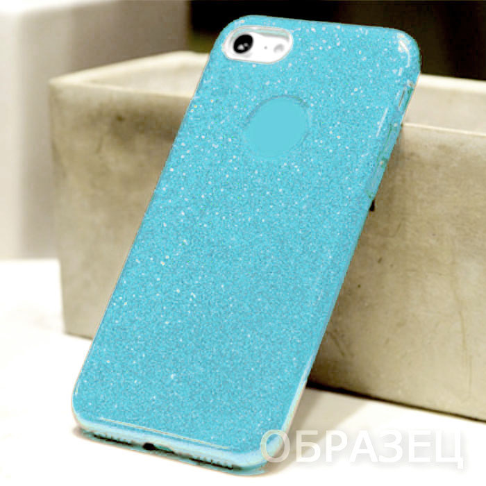 Xiaomi Redmi Note 12 5G/POCO X5. Накладка, силикон, пластик, блестки, голубой