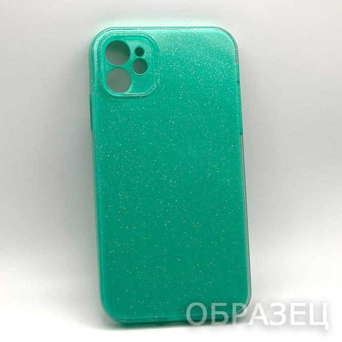 Samsung A14. Накладка, Heavy TPU, блестки, мятный
