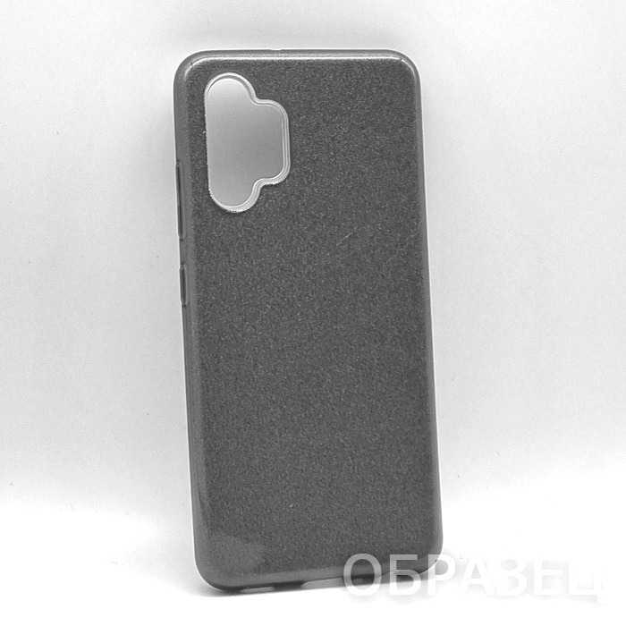 Samsung S23 Ultra. Накладка, силикон, пластик, блестки, черный