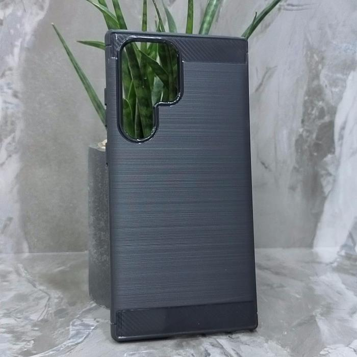Samsung S23 Ultra. Накладка, силикон, Rugged Armor, черный