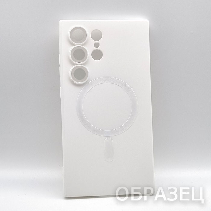 Samsung S23 Plus. Накладка, Full Colour Camera Mag, белый