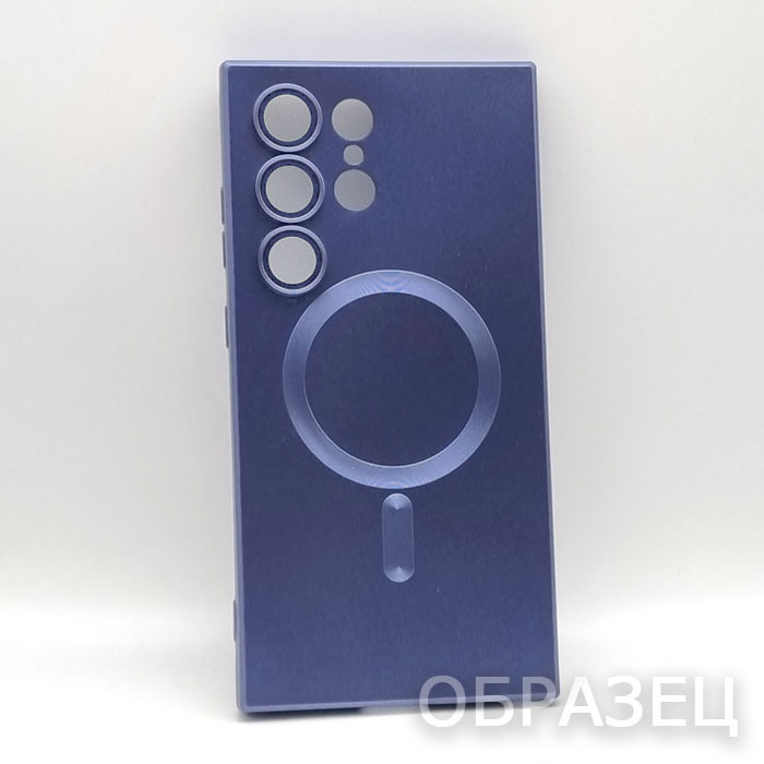 Samsung S23 Plus. Накладка, Full Colour Camera Mag, синий