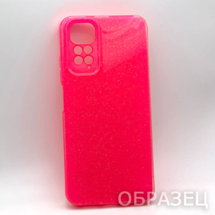 Xiaomi Redmi 12C/POCO C55. Накладка, Heavy TPU, блестки, ярко-розовый