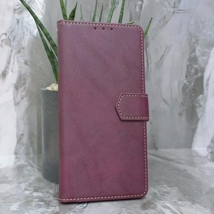 Huawei Honor X8a. Книжка, Classic Simple Leather, бордовый