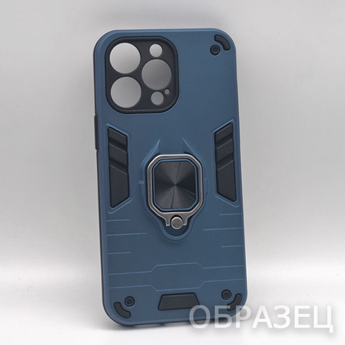 Tecno Spark 10/10C. Накладка, New Hybrid Armor Ring, противоударный, темно-синий