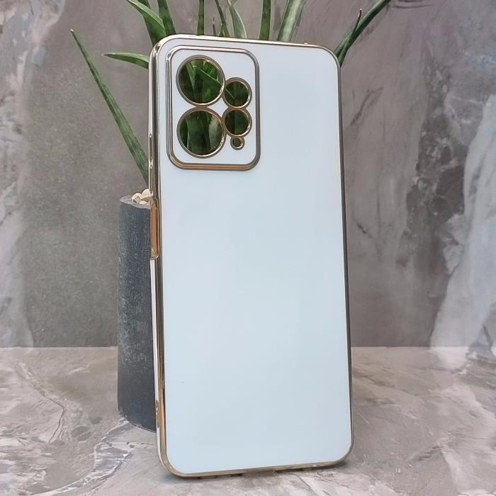 Xiaomi Redmi Note 12 4G. Накладка, Simple Yug, белый и золотой